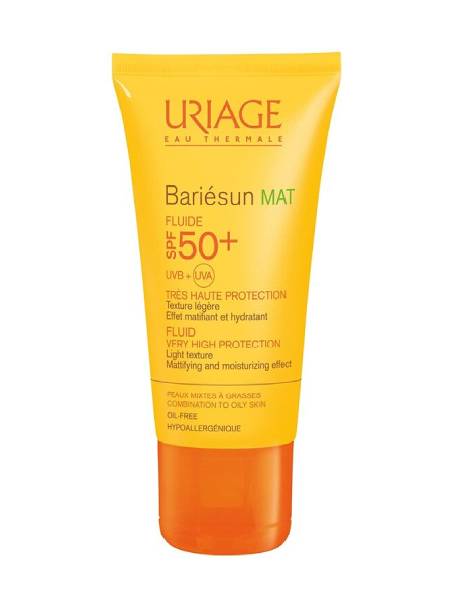 Uriage Bariesun MAT Fluide SPF50+<br> کرێمی دژەخۆری یوریج بۆ پێستی چەور